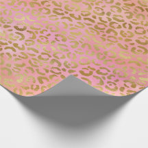 Skriv ut färgen Peach Cream Rosa Gult Guld Leopard
