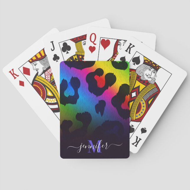 Skriv ut färglöst leopard casinokort (Baksidan)
