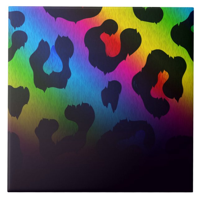 Skriv ut färglöst leopard kakelplatta (Framsidan)