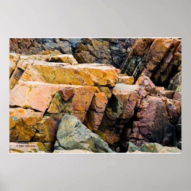 Skriv ut färglöst Sten Poster (Framsidan)