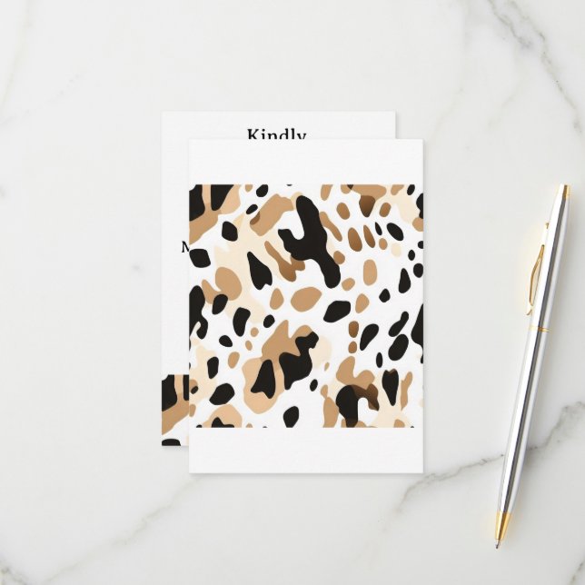 Skriv ut Farm bröllop Cowhide OSA Kort (Fram/Back In Situ)