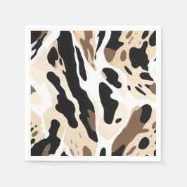 Skriv ut Farm Bröllop Cowhide Pappersservett