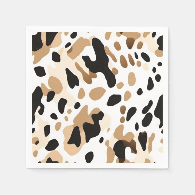 Skriv ut Farm Bröllop Cowhide Pappersservett (Framsidan)