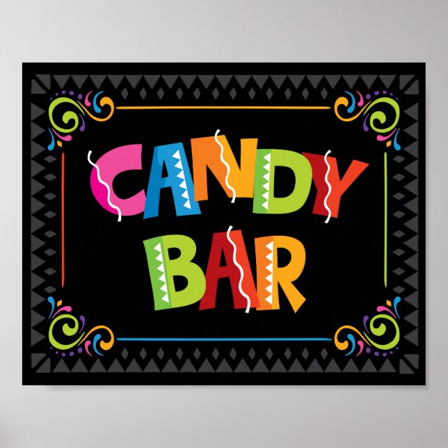 Skriv ut Fiesta CANDY PUB Party Poster (Framsidan)