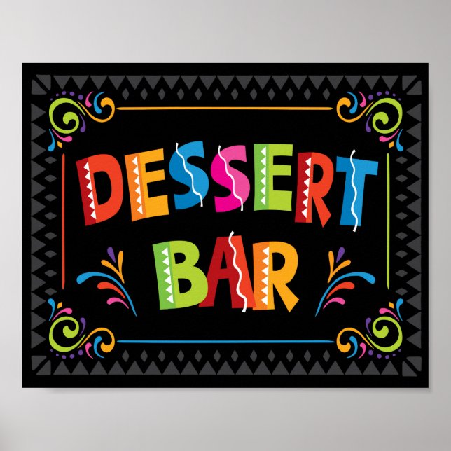 Skriv ut Fiesta DESSERT PUB Party Poster (Framsidan)
