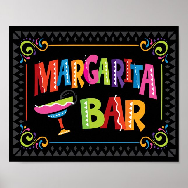 Skriv ut Fiesta Party MARGARITA PUB Poster (Framsidan)