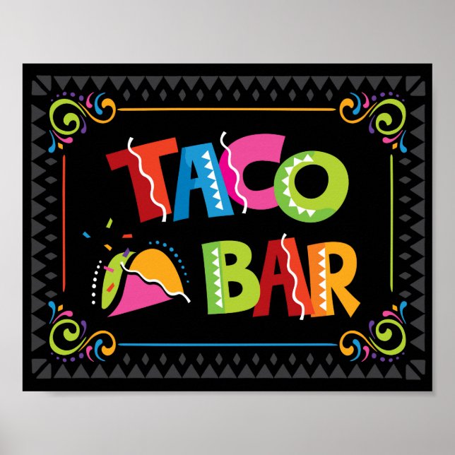 Skriv ut Fiesta TACO PUB Party Poster (Framsidan)