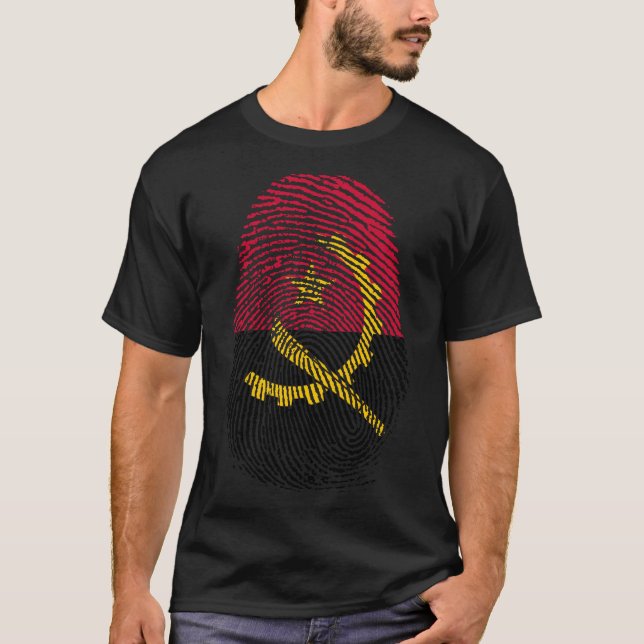 Skriv ut finger - Angola T Shirt (Framsida)