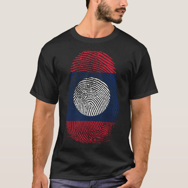 Skriv ut finger - Laos T Shirt (Framsida)