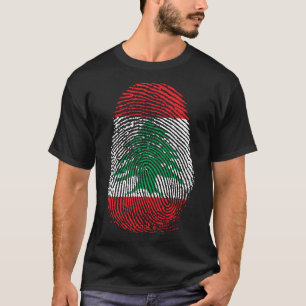 Skriv ut finger - Libanon T Shirt