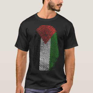 Skriv ut finger - Palestina T Shirt