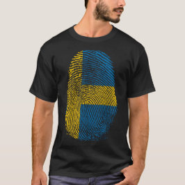 Skriv ut finger - Sverige | Sverige T Shirt