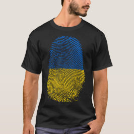 Skriv ut finger - Ukraina T Shirt