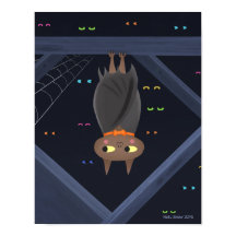 Skriv ut Fladdermus i halloween Cute