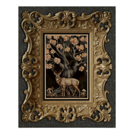 Skriv ut flaggan och Träd-halvklotet Perfect Poster