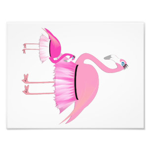 Skriv ut Flamingo Flicka-rum (1 av 4) Fototryck