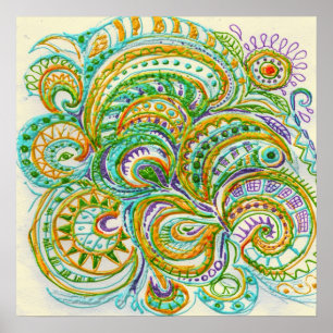 Skriv ut folkArt Fantasy Poster