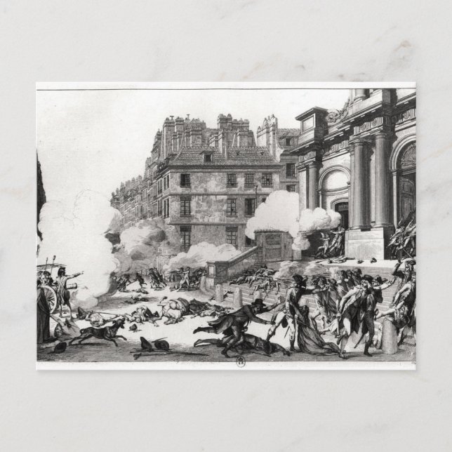 Skriv ut före St. Roch-kyrkan i Paris Vykort (Framsida)