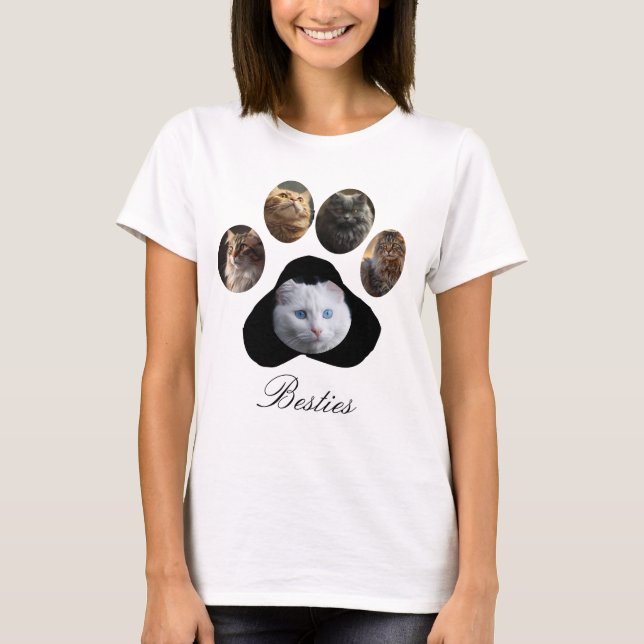 Skriv ut form för anpassningsbar Pet Photo Collage T Shirt (Framsida)