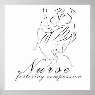 Skriv ut "Fostering Compassion" för sjuksköterska Poster