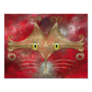 Skriv ut foto med kattfoto i Ögon