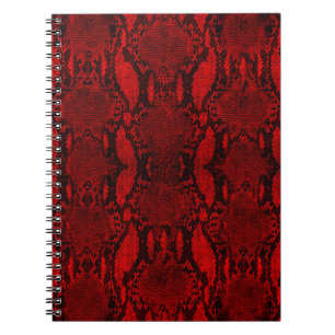Skriv ut fotoanteckningsbok för Red Snake Skin Anteckningsbok