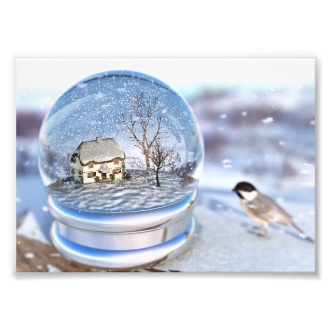 Skriv ut fotokopia av snöflingan fototryck (Framsidan)