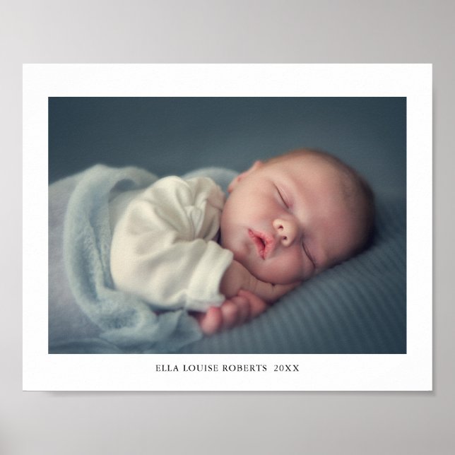 Skriv ut fotot och Namn i personlig Baby Poster (Framsidan)