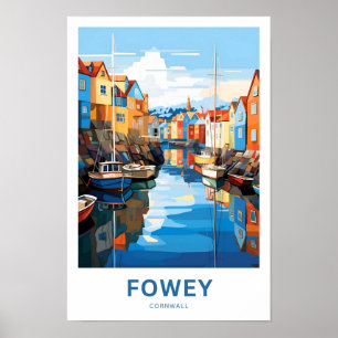 Skriv ut Fowey Cornwall Travel Poster