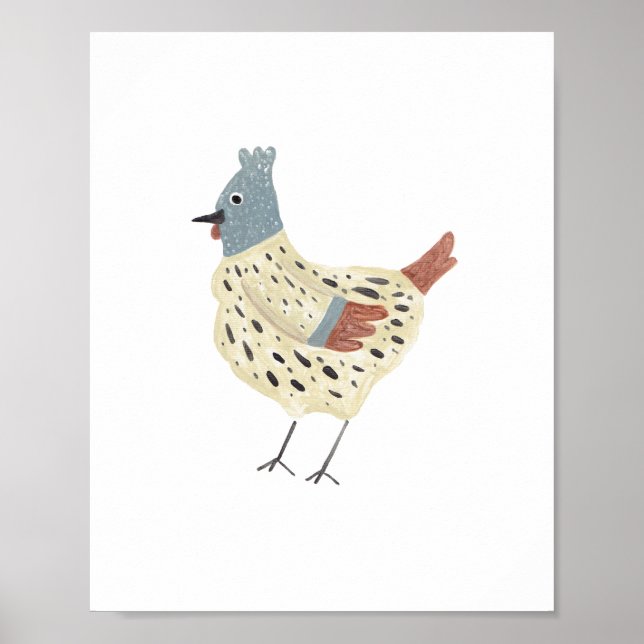 Skriv ut fransk Hen Art-utskrift Poster (Framsidan)
