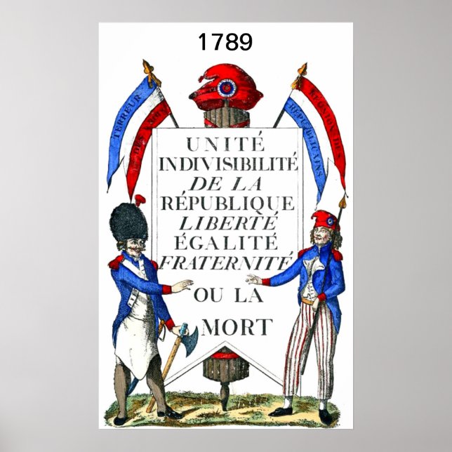 Skriv ut fransk Revolution Poster (Framsidan)