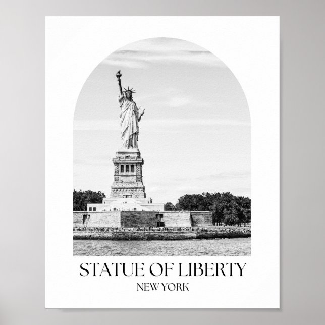 Skriv ut frihetsgudinnan med New York Arch-fotoskr Poster (Framsidan)