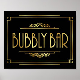 Skriv ut Gatsby Art Deco BUBBLY PUB Poster