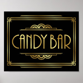 Skriv ut Gatsby Art Deco CANDY PUB Poster