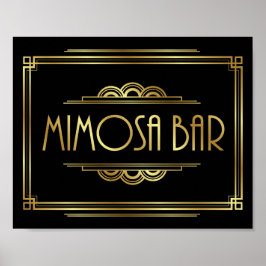 Skriv ut Gatsby Art Deco MIMOSA PUB Poster