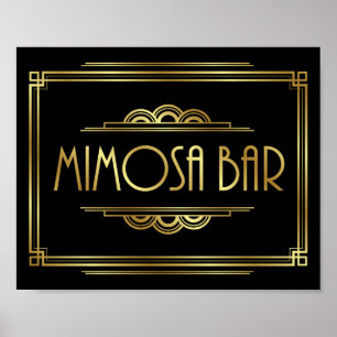 Skriv ut Gatsby Art Deco MIMOSA PUB Poster