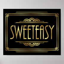 Skriv ut Gatsby Art Deco SWEETEASY-signatur