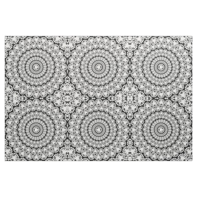 Skriv ut geometriskt Mönster i vit flashdiamant Tyg (Fat Quarter)