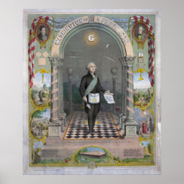 Skriv ut - George Washington som Freemason Poster