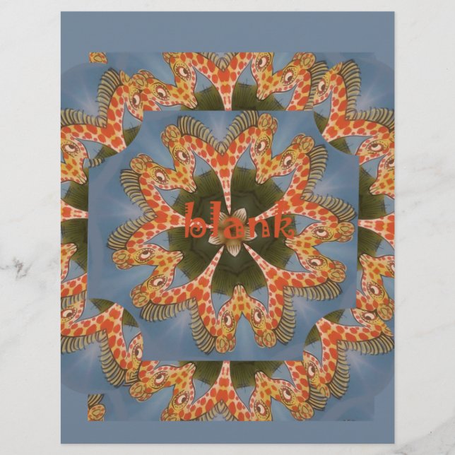 Skriv ut Giraffe Abstrakt Art (Framsida)