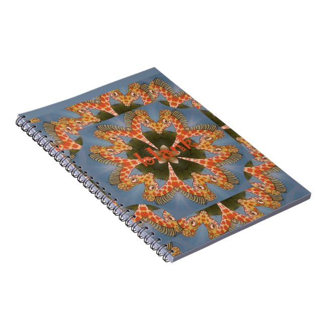 Skriv ut Giraffe Abstrakt Art Anteckningsbok Med Spiral (Högra Sidan)
