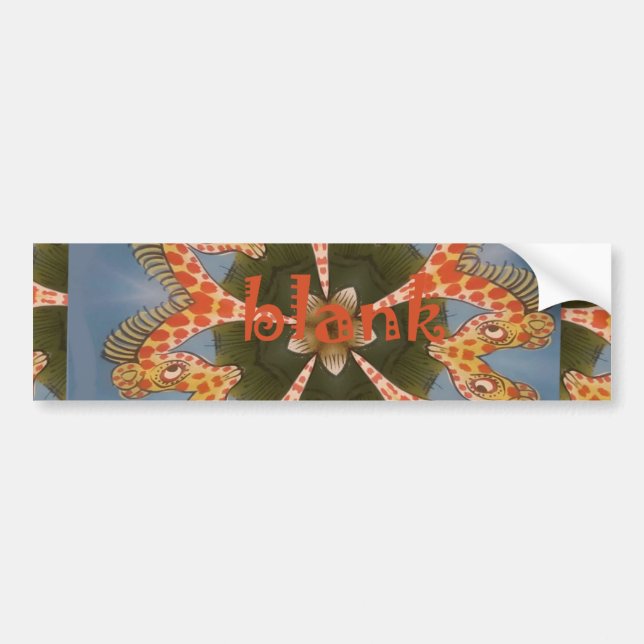 Skriv ut Giraffe Abstrakt Art Bildekal (Framsidan)