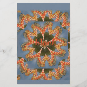 Skriv ut Giraffe Abstrakt Art Brevpapper