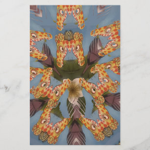Skriv ut Giraffe Abstrakt Art Brevpapper