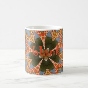 Skriv ut Giraffe Abstrakt Art Kaffemugg