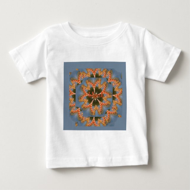 Skriv ut Giraffe Abstrakt Art T-shirt (Framsida)