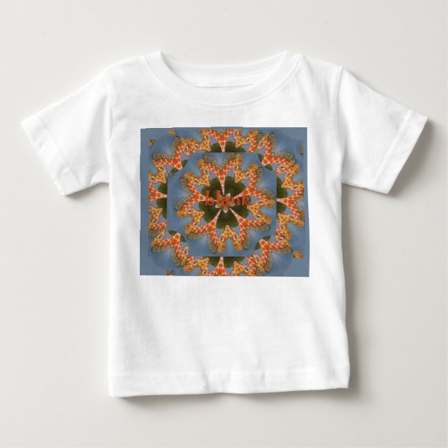 Skriv ut Giraffe Abstrakt Art T-shirt (Framsida)