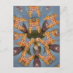 Skriv ut Giraffe Abstrakt Art Vykort