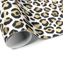 Skriv ut Girly Glam Guld Leopard Presentpapper