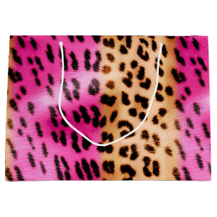 Skriv ut Girly Rosa Cream Leopard